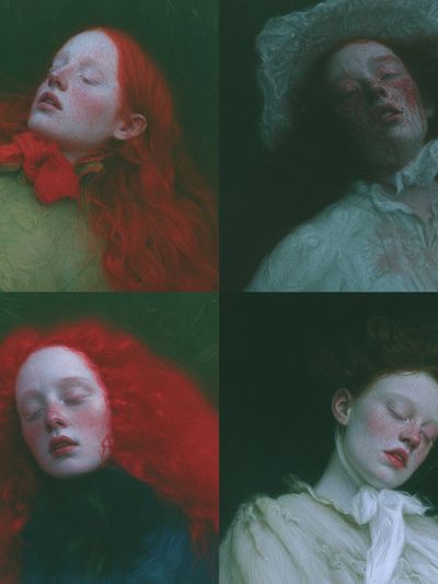Dreamlike Portrait Collage Print.