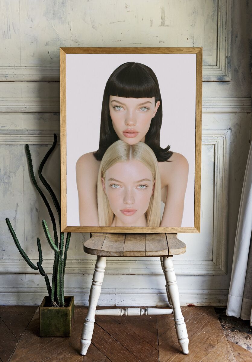 Dual Portrait — Fashion Print. — room view 1
