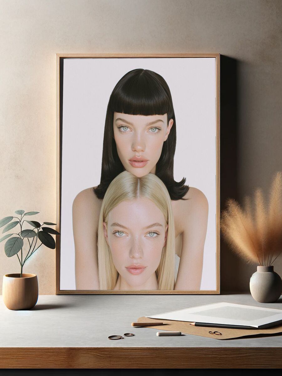 Dual Portrait — Fashion Print. — room view 2