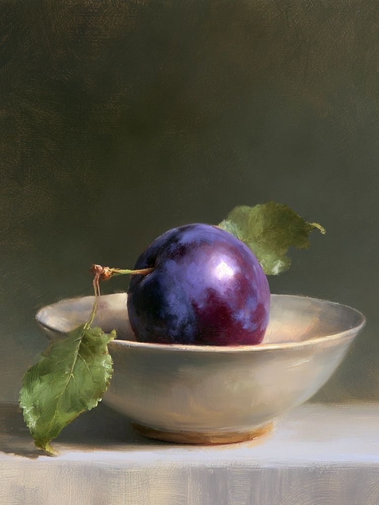 Plum Still Life Fine-Art Print. poster detail