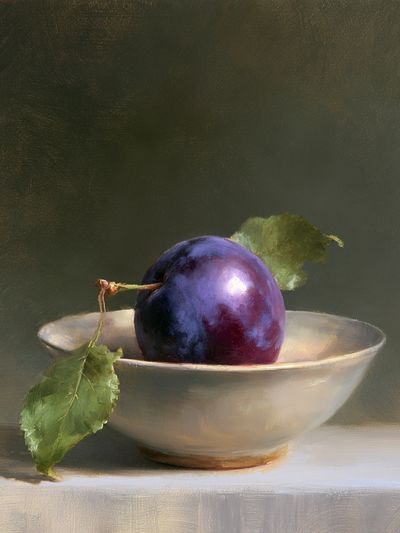 Plum Still Life Fine-Art Print.