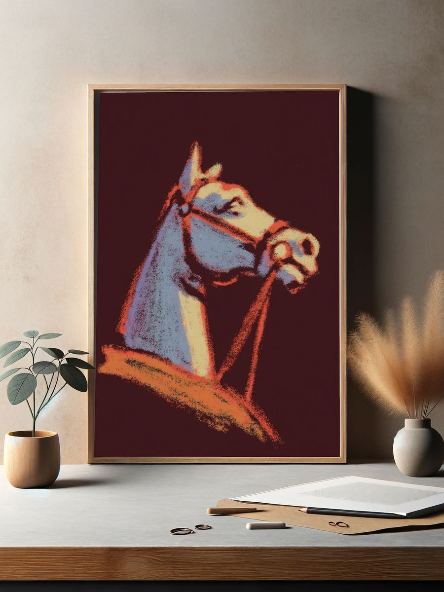 Horse Pop Art Poster. — room view 2