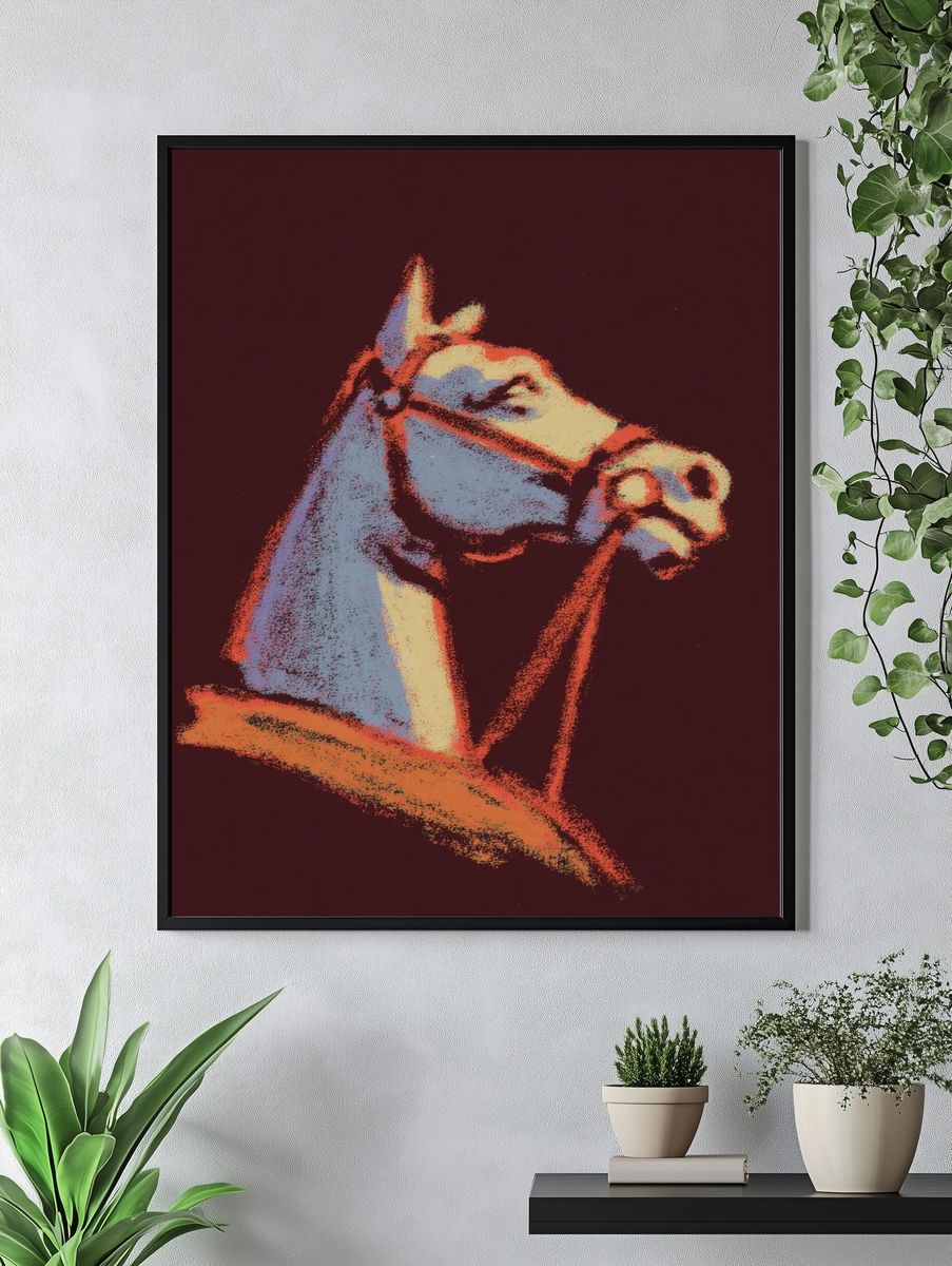 Horse Pop Art Poster. — room view 4