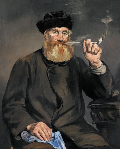 Smoker (1866) painting high resolution.