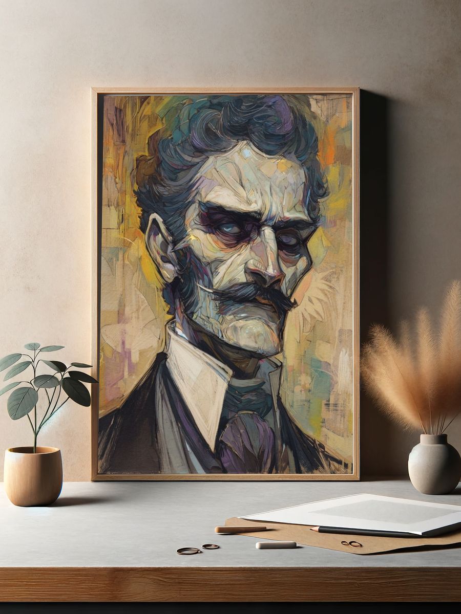 Stylized Portrait Fine-Art Poster. — room view 2