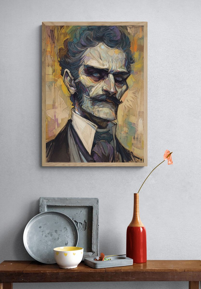 Stylized Portrait Fine-Art Poster. — room view 3