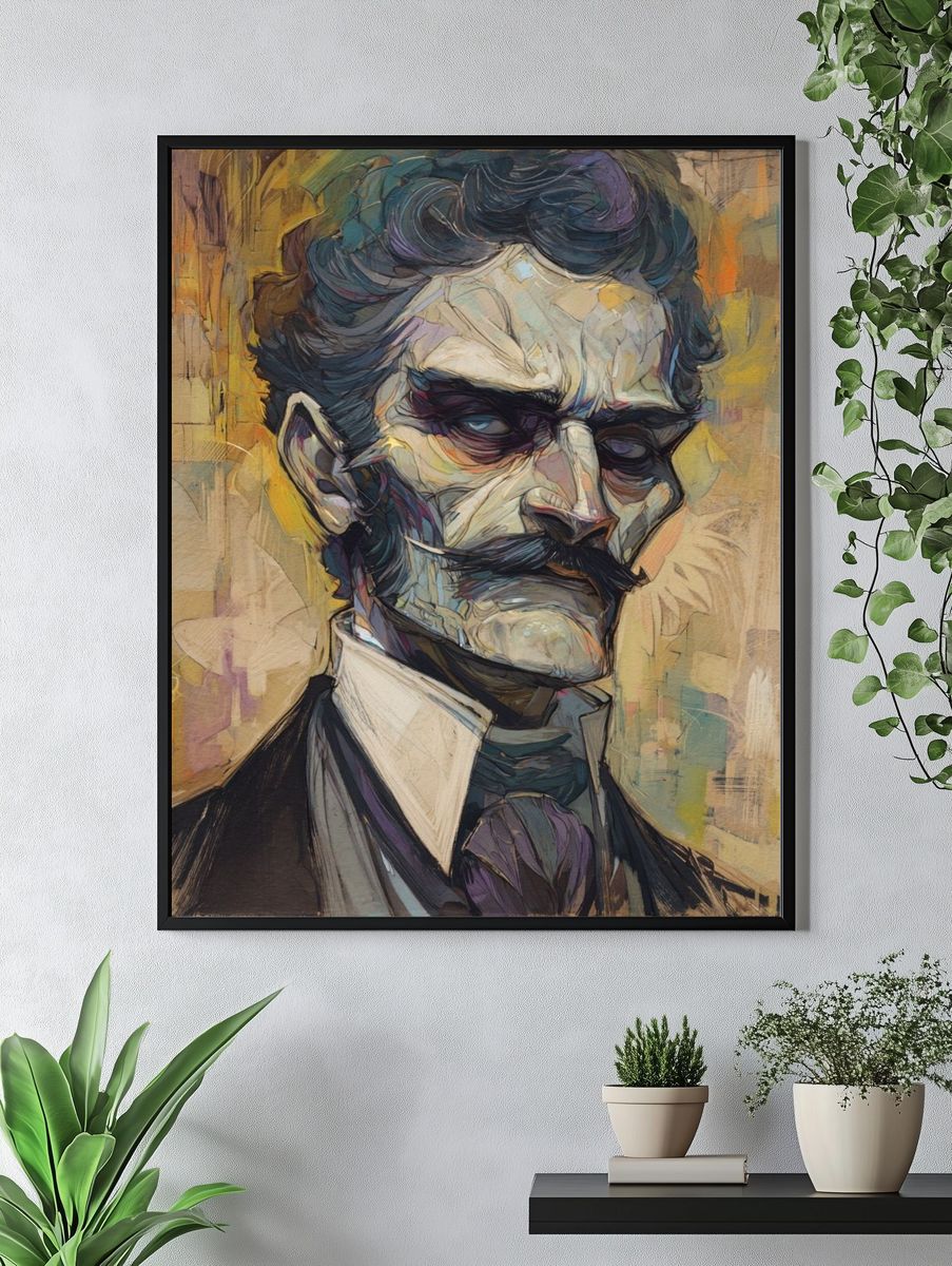 Stylized Portrait Fine-Art Poster. — room view 4
