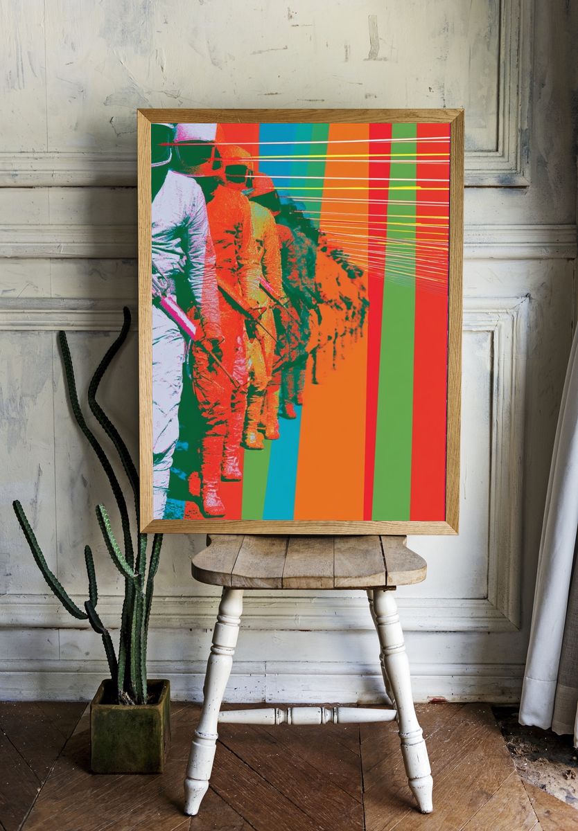 Pop Art Astronaut Parade Poster. — room view 1