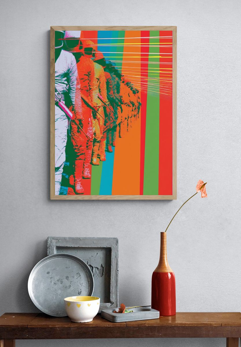 Pop Art Astronaut Parade Poster. — room view 3