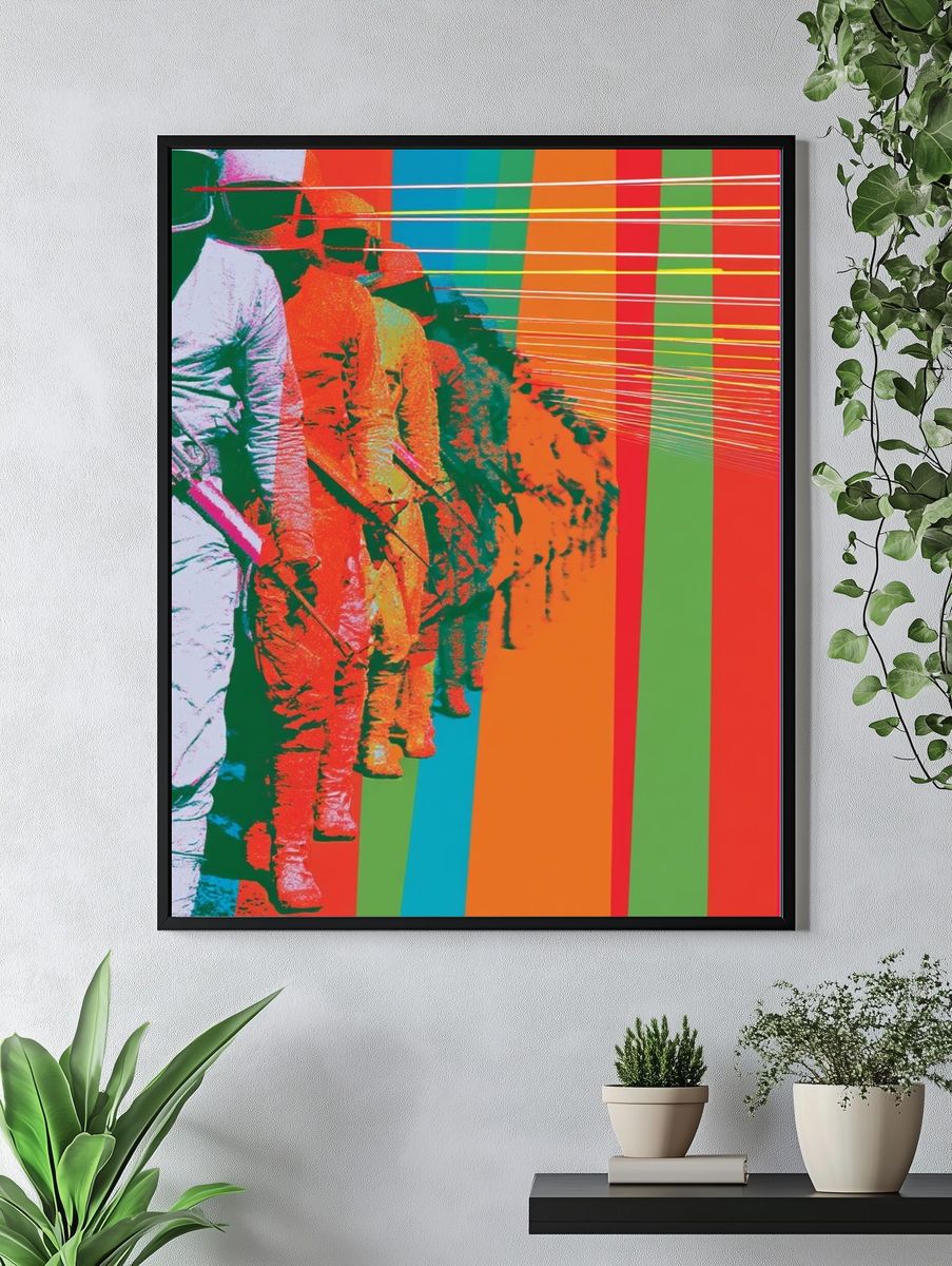 Pop Art Astronaut Parade Poster. — room view 4
