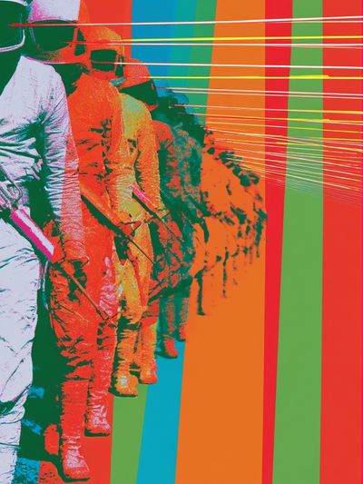 Pop Art Astronaut Parade Poster.