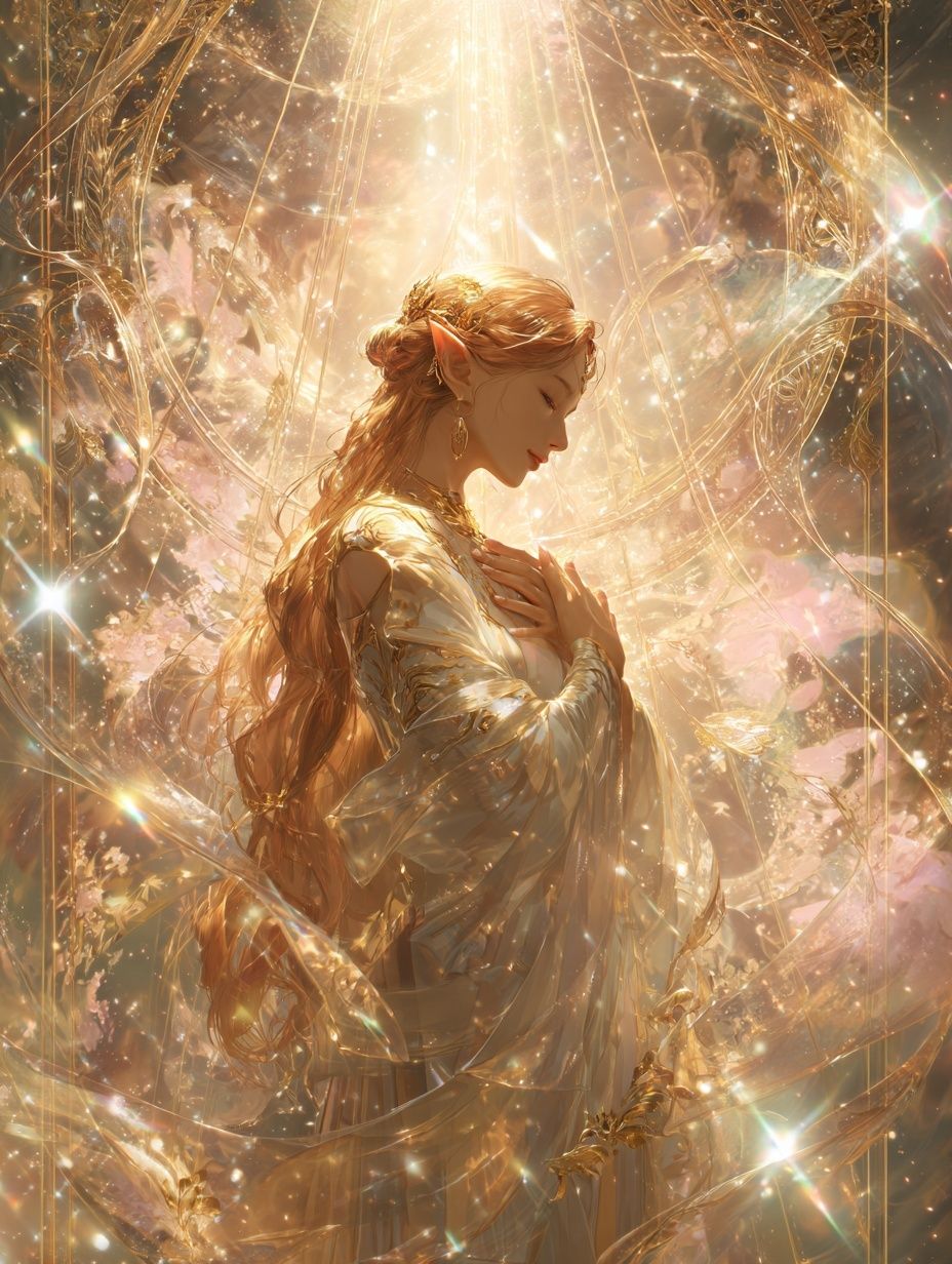 Elven Goddess — Fantasy Art Print. poster detail