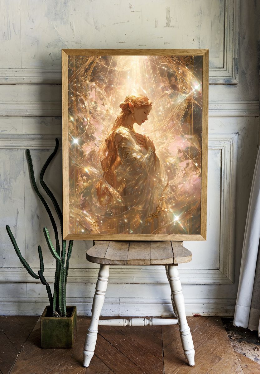 Elven Goddess — Fantasy Art Print. — room view 1