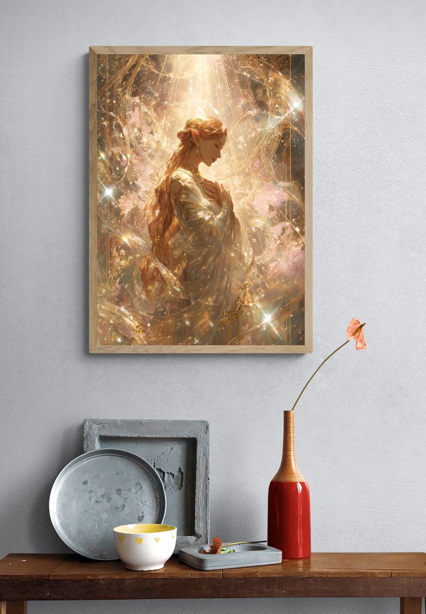 Elven Goddess — Fantasy Art Print. — room view 3