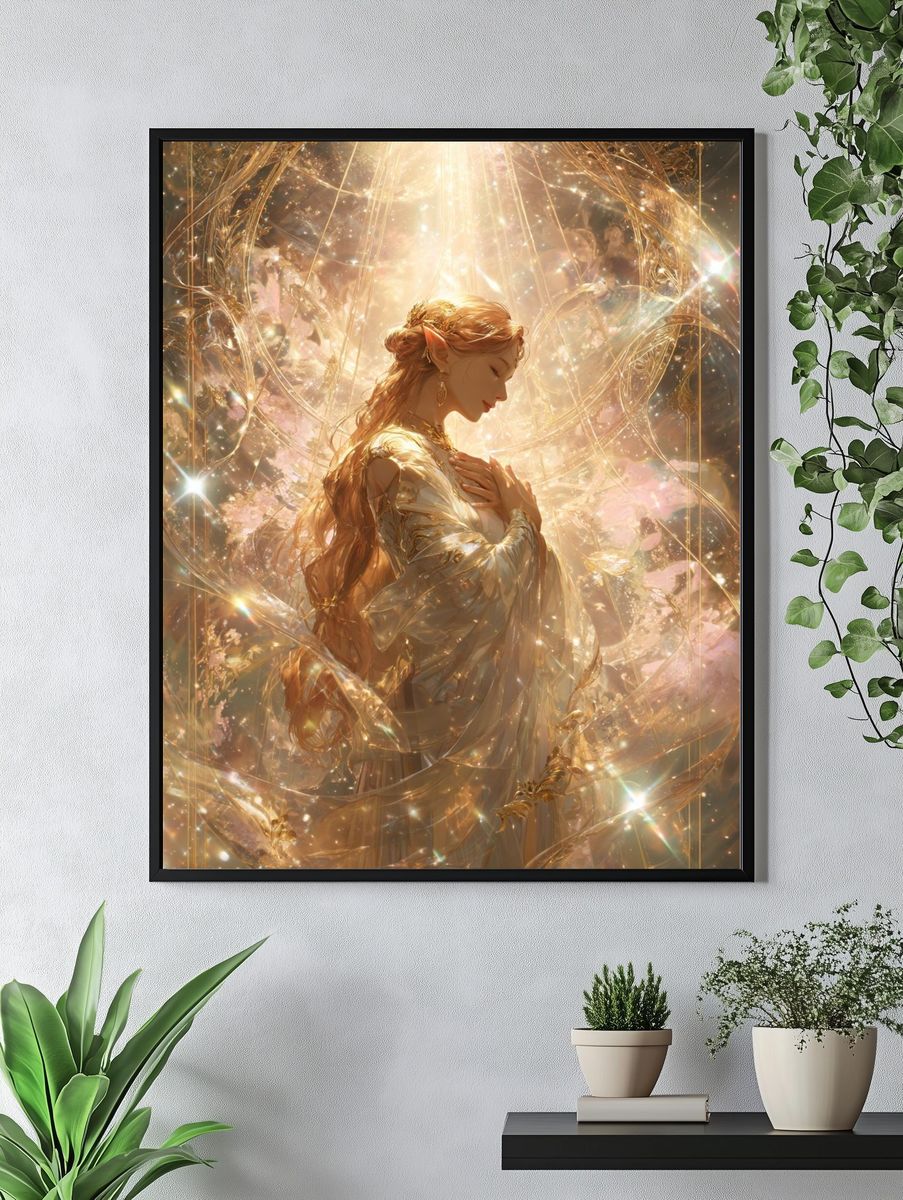 Elven Goddess — Fantasy Art Print. — room view 4