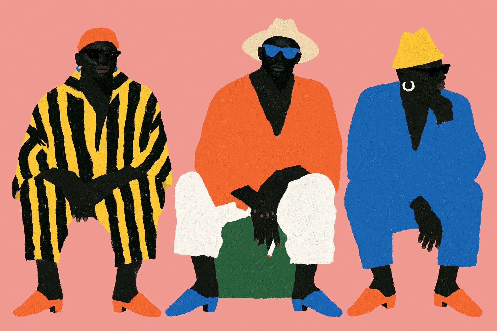 Stylish Figures Pop Art Poster. poster detail