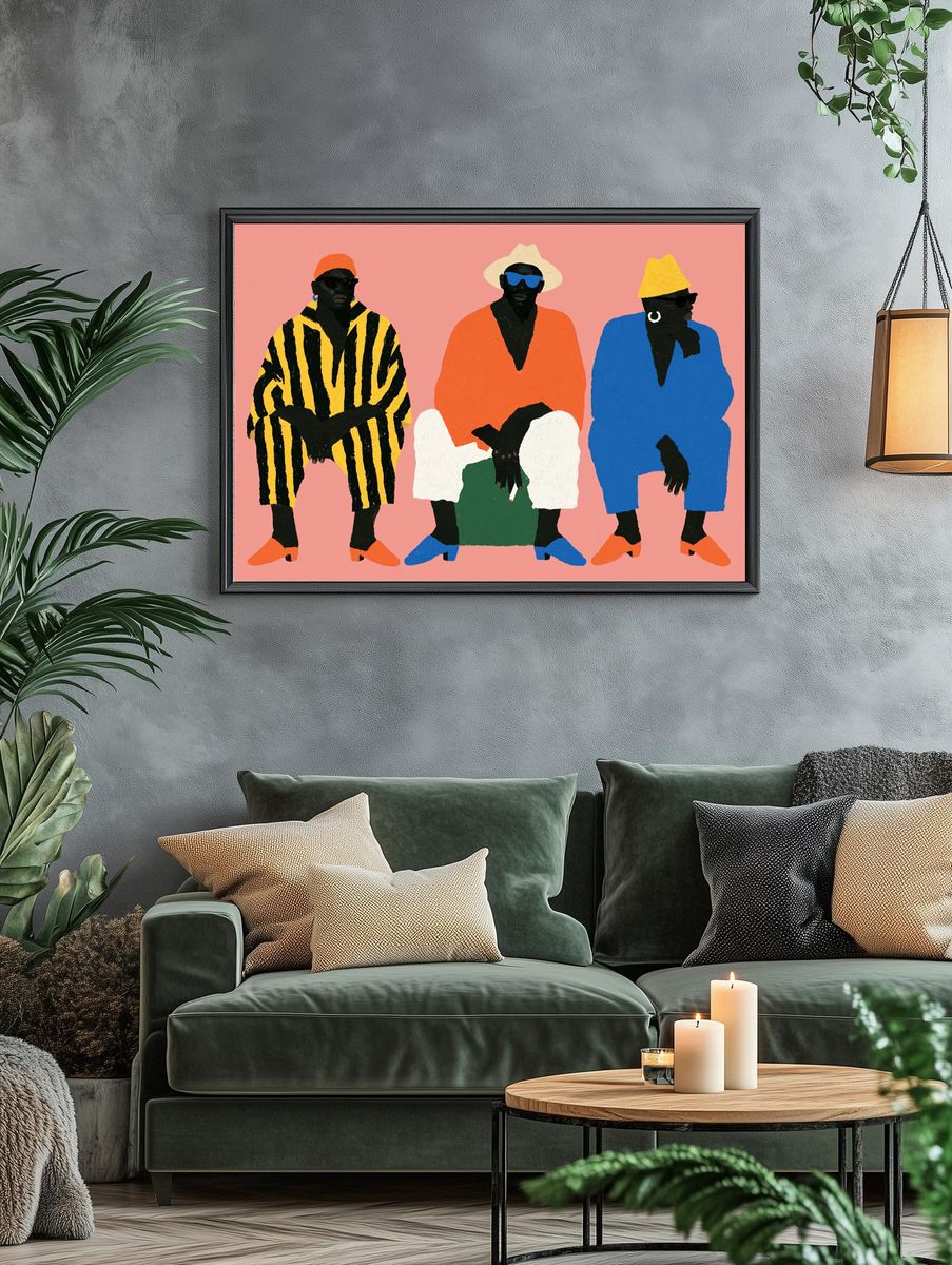 Stylish Figures Pop Art Poster. — room view 4