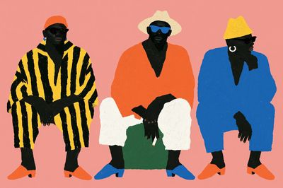 Stylish Figures Pop Art Poster.