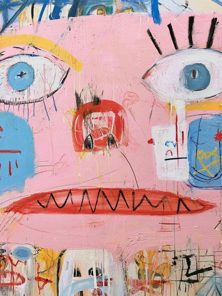 Abstract Face Expressionism Poster. poster detail