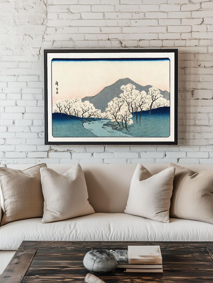Cherry Blossom Landscape — Fine Art Print. — room view 1