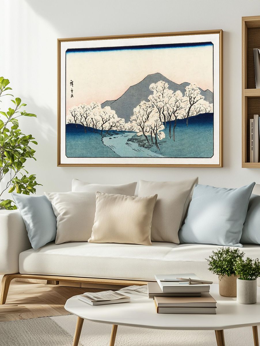 Cherry Blossom Landscape — Fine Art Print. — room view 2