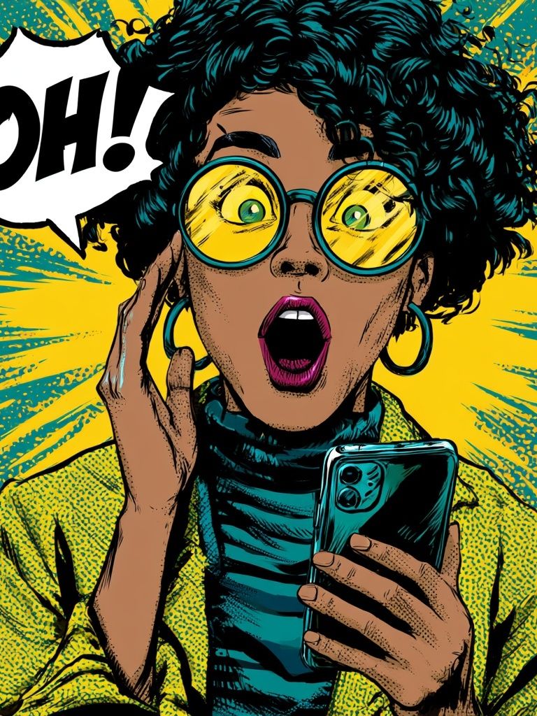 Pop Art Surprise Reaction Poster. poster detail