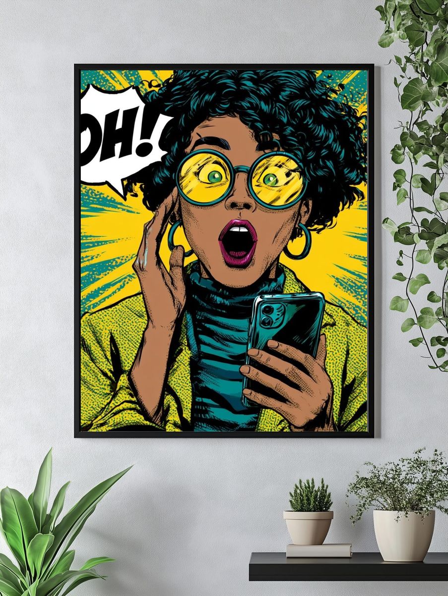 Pop Art Surprise Reaction Poster. — room view 4