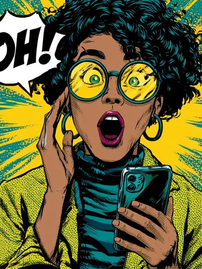Pop Art Surprise Reaction Poster.