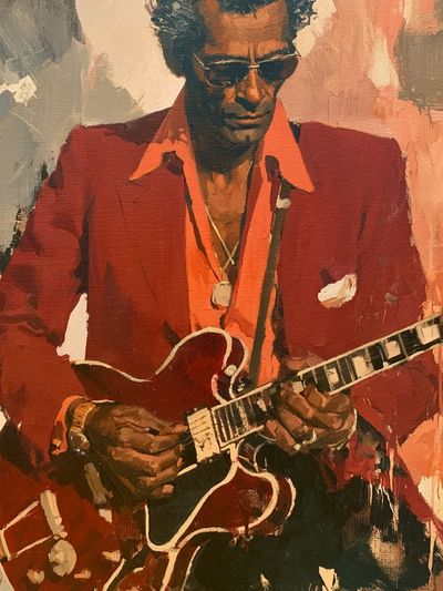 Blues Guitarist Fine-Art Poster. poster