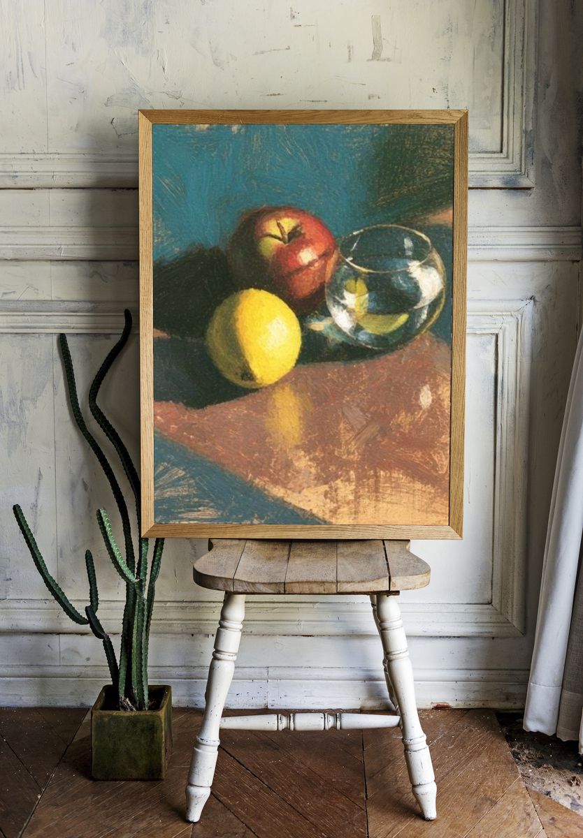 Still Life with Apples and Glass Poster. room preview