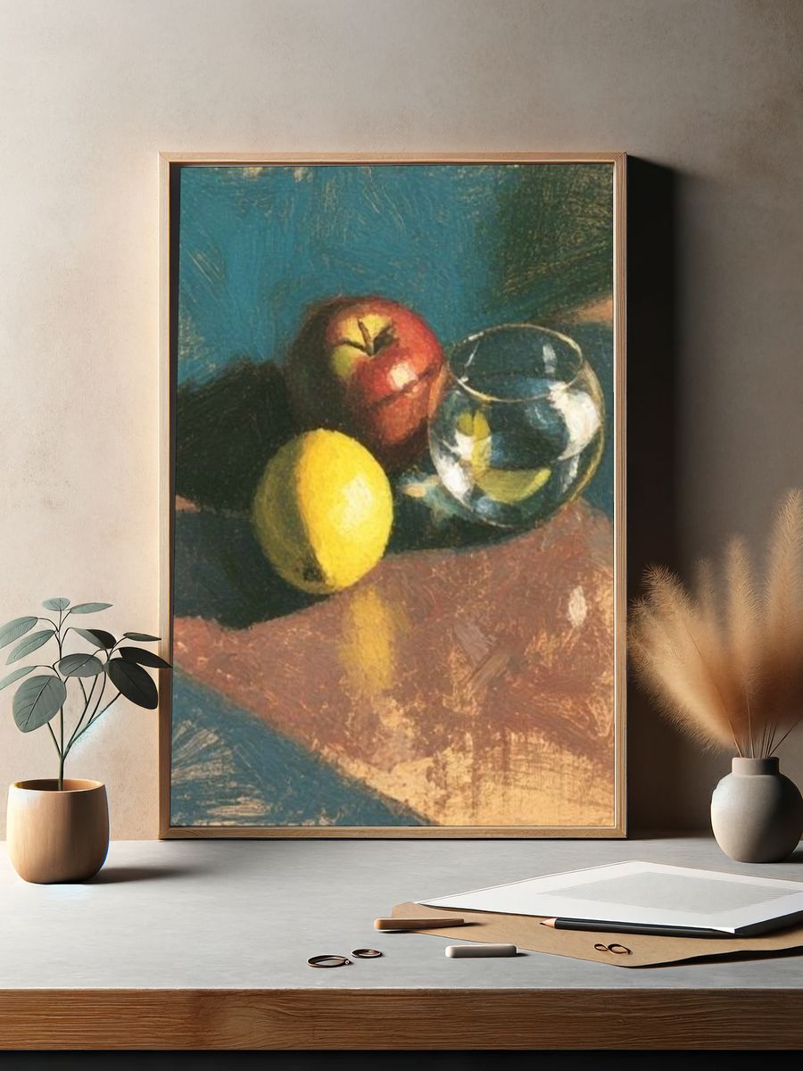 Still Life with Apples and Glass Poster. — room view 2