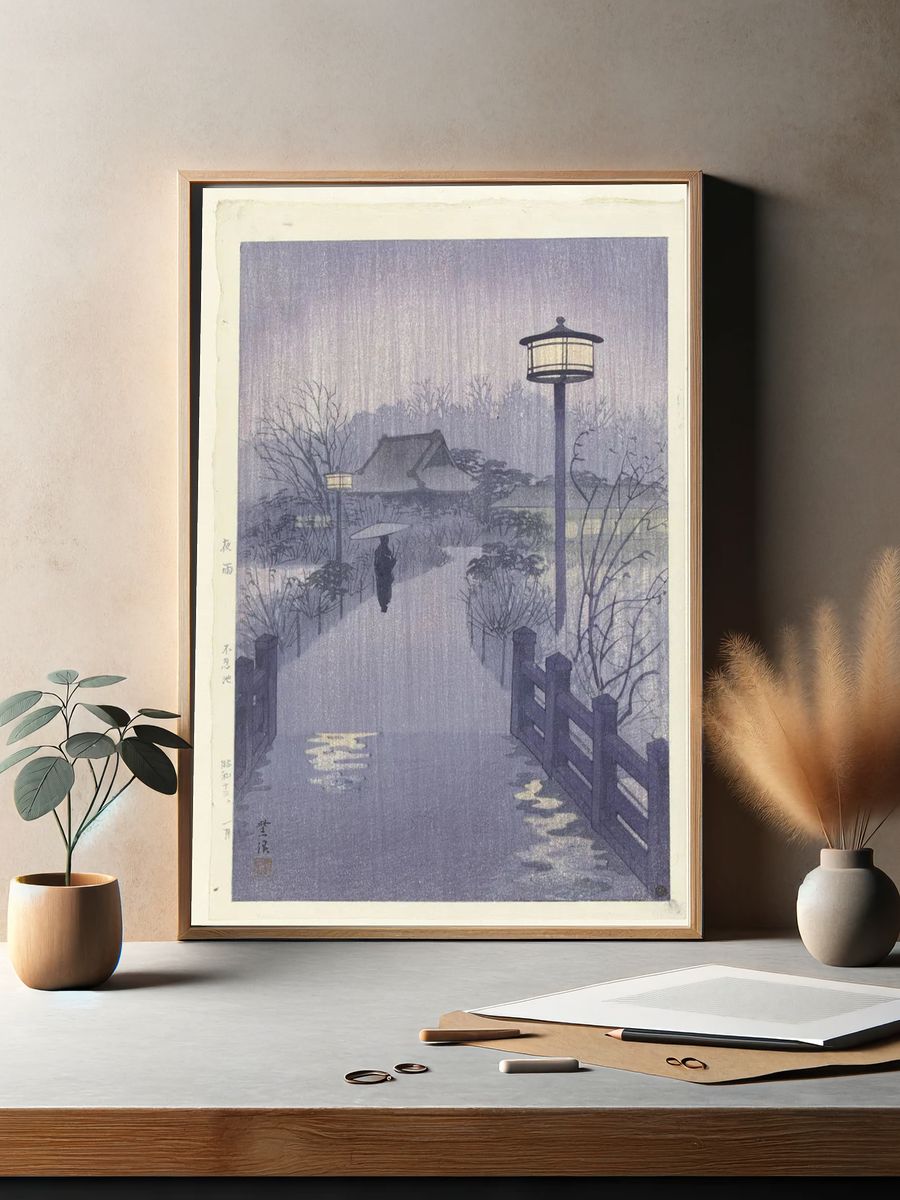 Rainy Night in the Countryside — Fine Art Print. — room view 2