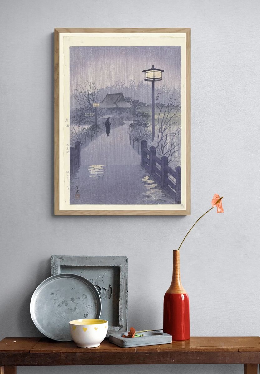 Rainy Night in the Countryside — Fine Art Print. — room view 3