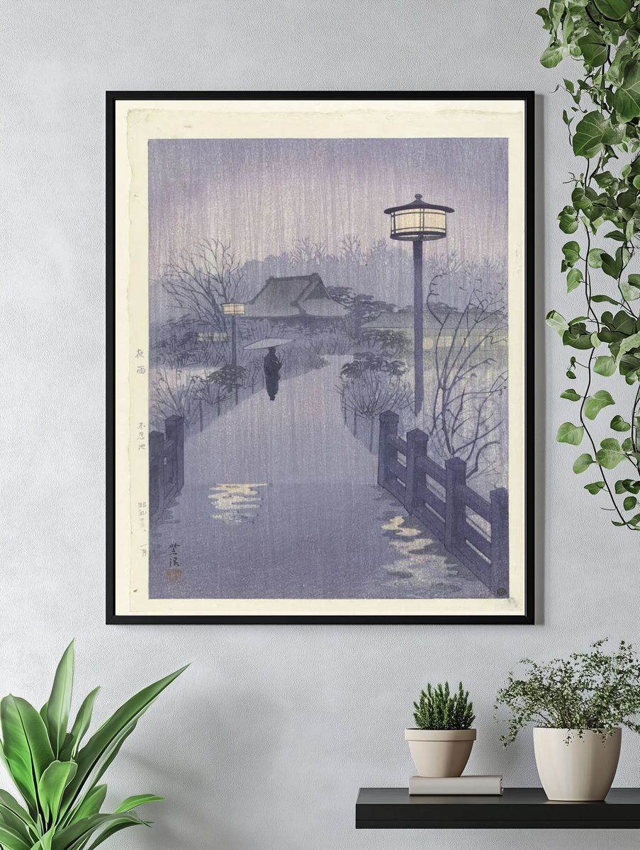 Rainy Night in the Countryside — Fine Art Print. — room view 4