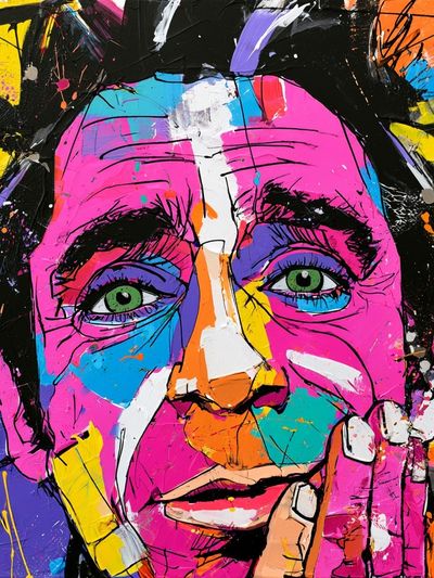 Colorful Pop Art Face Poster.