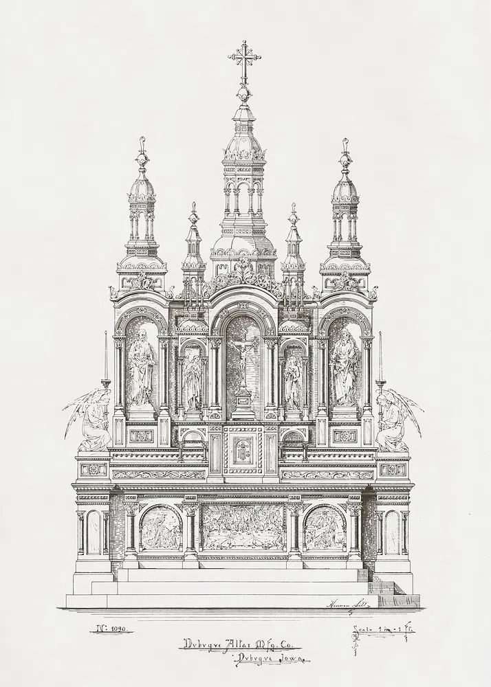 Ornate Altar Design — Fine Art Print. poster detail