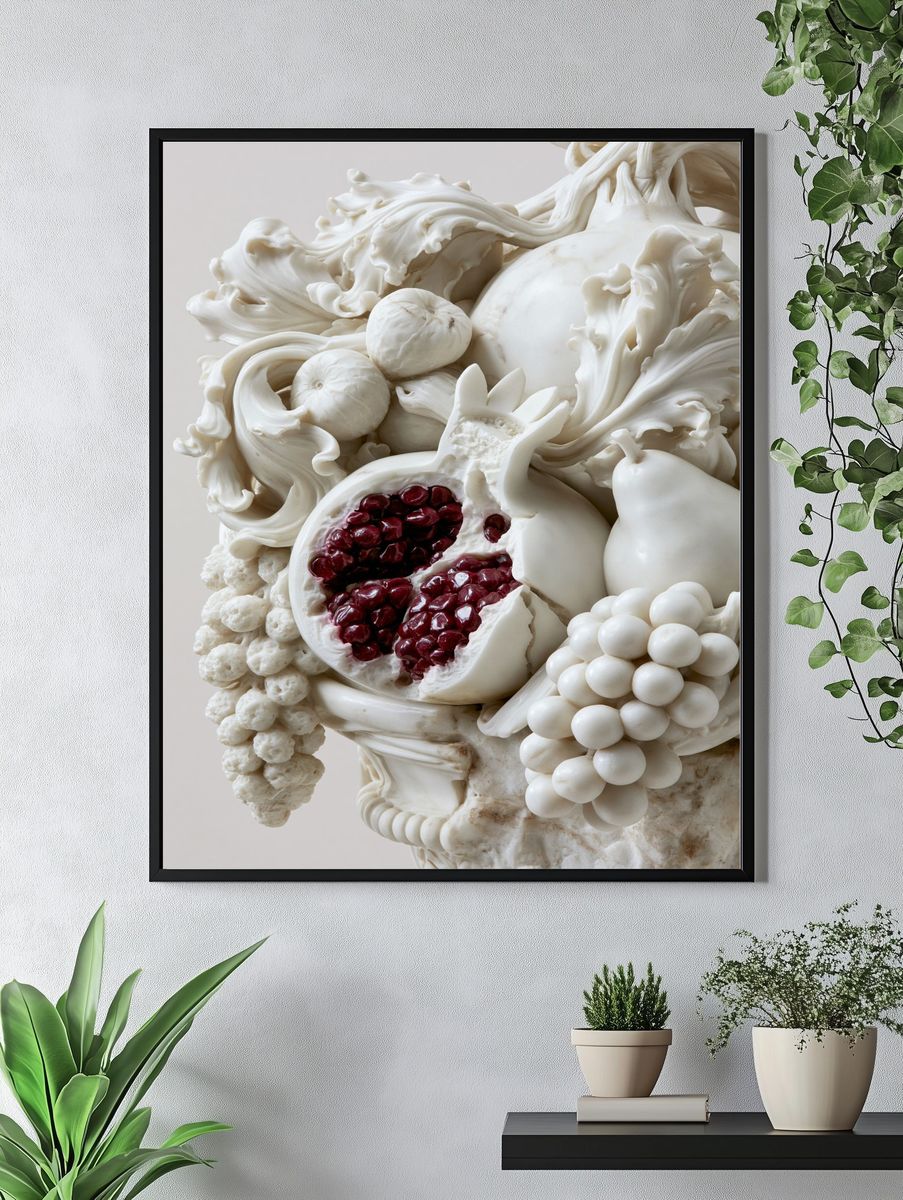Pomegranate Still Life Fine-Art Poster. — room view 4