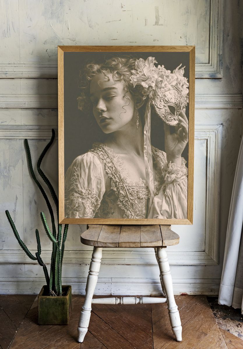 Baroque Portrait Fine-Art Print. — room view 1