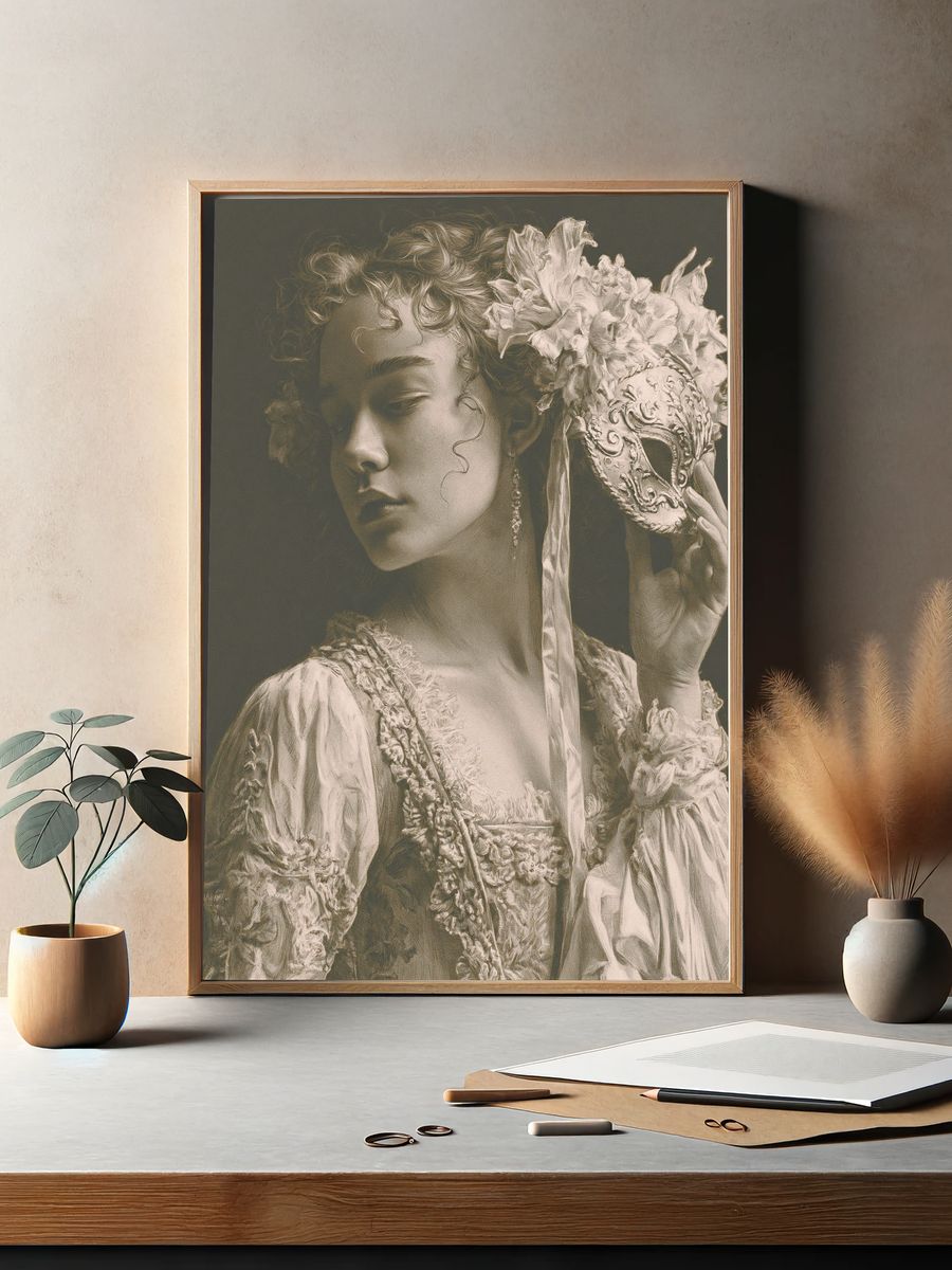 Baroque Portrait Fine-Art Print. — room view 2