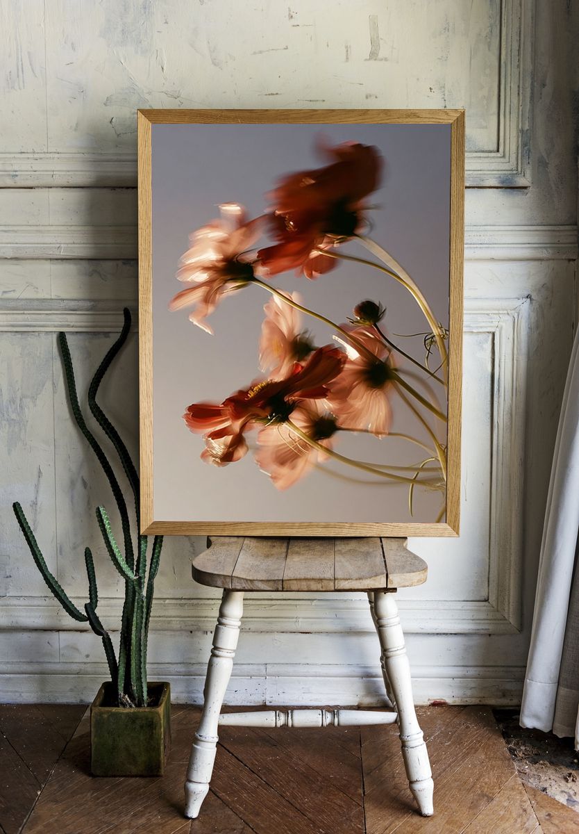 Blurry Floral Abstract Poster room preview