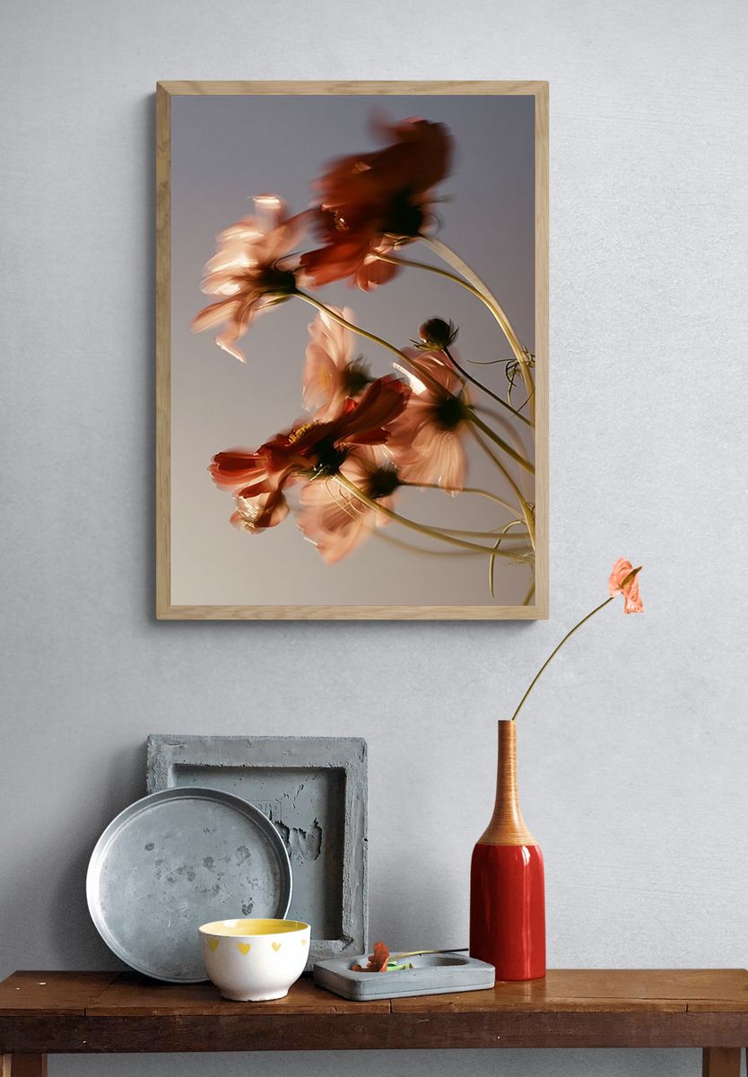 Blurry Floral Abstract Poster. — room view 3