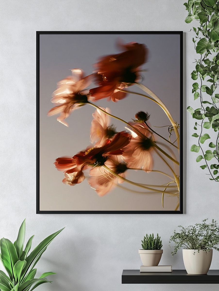 Blurry Floral Abstract Poster. — room view 4
