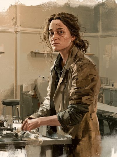 Woman in Studio — Fine-Art Print.