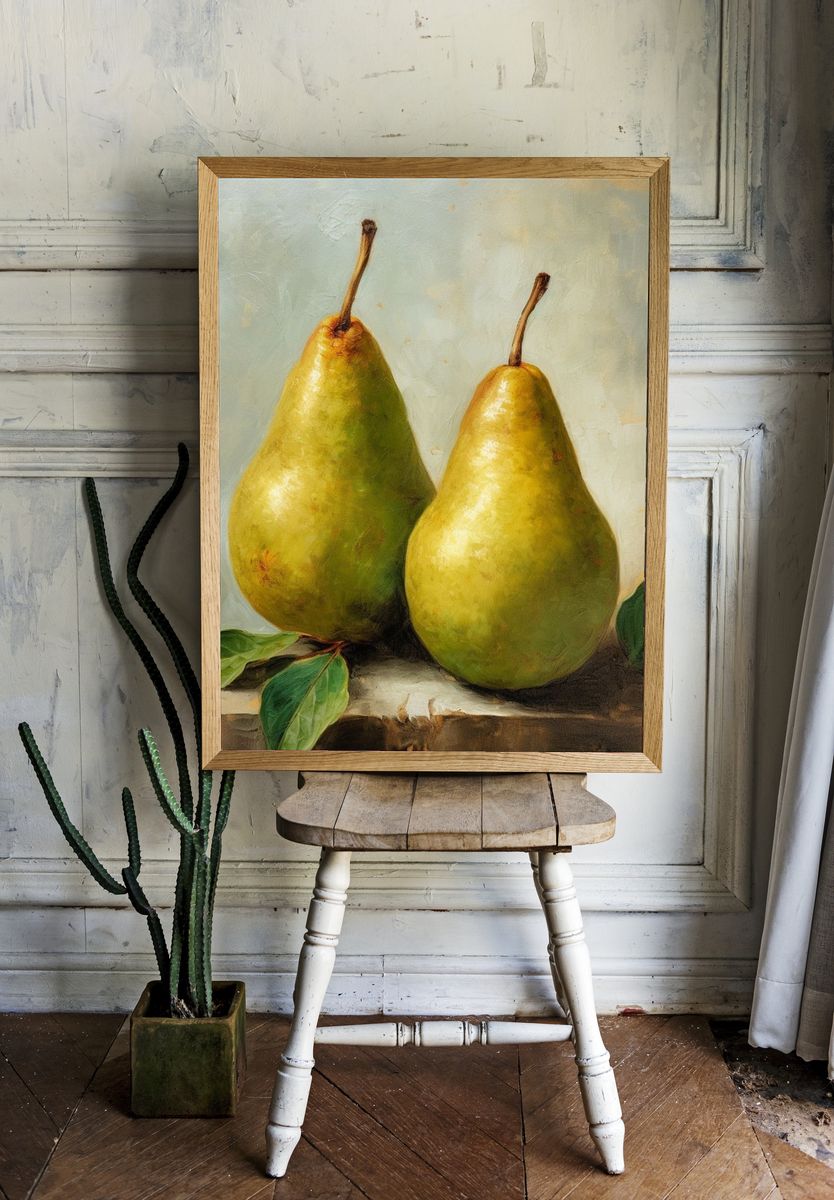 Pear Still Life Fine-Art Poster. room preview