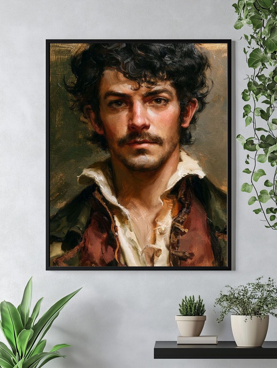 Brooding Portrait Fine-Art Poster. — room view 4
