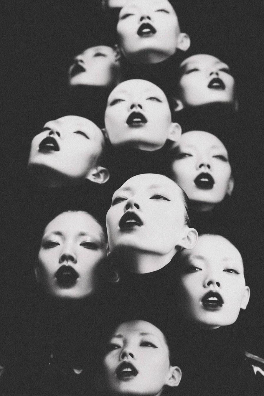 Monochrome Faces — Fine Art Print. poster — fine-art art