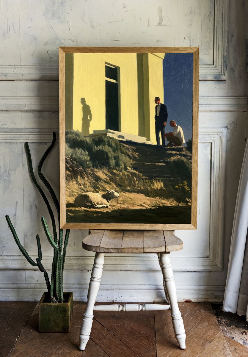 Sheep in the Sunlight Fine-Art Print. — room view 1