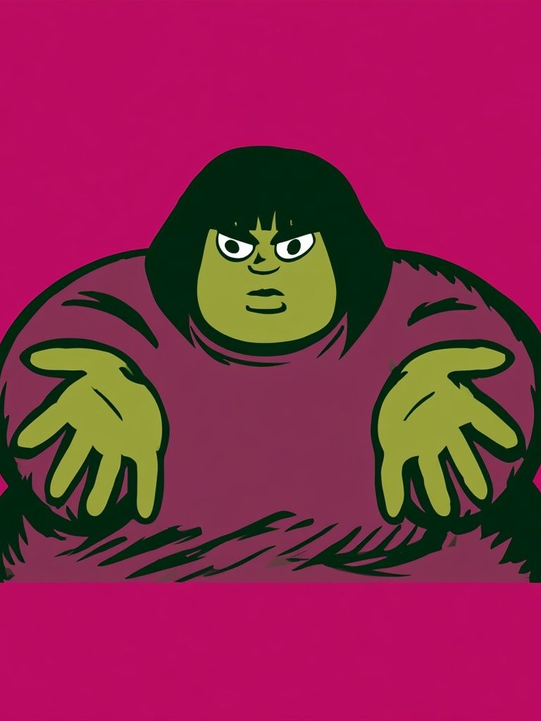 Green Golem Pop-Art Poster. poster detail