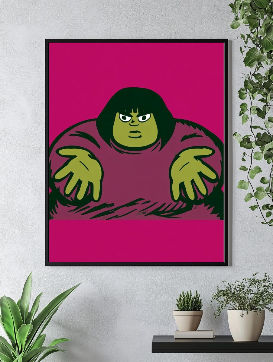 Green Golem Pop-Art Poster. — room view 4