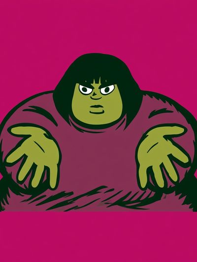 Green Golem Pop-Art Poster.